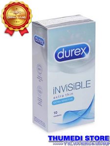 Durex Invisible Extra Thin – Bao cao su siêu mỏng