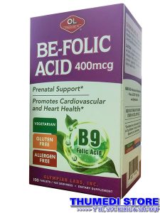 Be Folic Acid 400mcg – Bổ sung Acid Folic hiệu quả cho phụ nữ mang thai