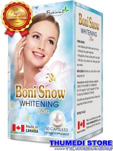 BoniSnow Whitening – Hỗ trợ làm trắng da, giảm thâm nám, tàn nhang