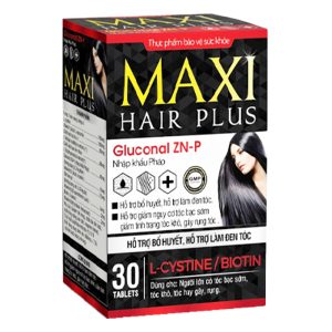 Viên uống mọc tóc, kích thích mọc tóc MAXI HAIR PLUS ( Hộp 30 viên )